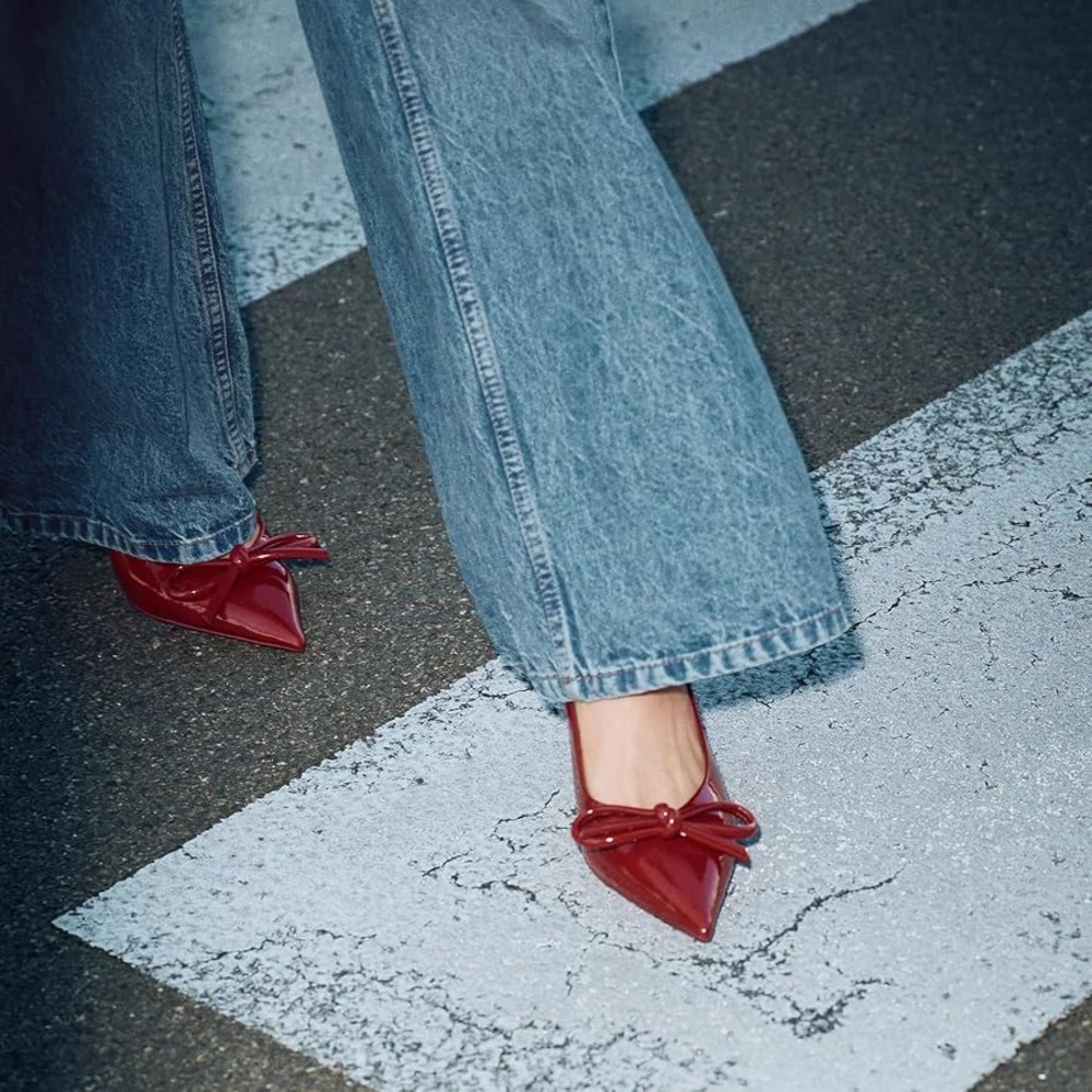 👠 onew — kitten heel slingback pumps with bow detail 👠